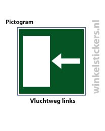 Pictogram 5 stuks 'vluchtweg' PICTO-073