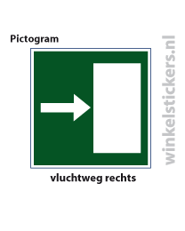 Pictogram 5 stuks 'vluchtweg' PICTO-074