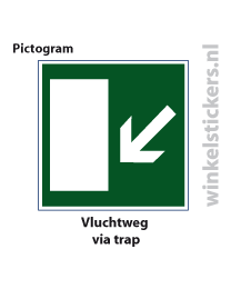 Pictogram 5 stuks 'vluchtweg' PICTO-083