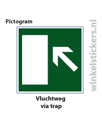 Pictogram 5 stuks 'vluchtweg' PICTO-084