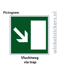 Pictogram 5 stuks 'vluchtweg' PICTO-085