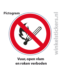 Pictogram 5 stuks 'open vlam' PICTO-003