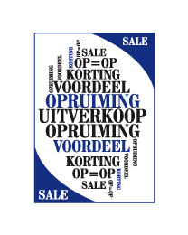 Poster Uitverkoop Opruiming PO-017
