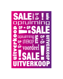 Poster sale  opruiming uitverkoop PO-001