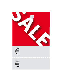 Prijskaartjes Sale rood met scheurrand PR-0001