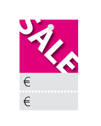 Prijskaartjes Sale roze met scheurrand PR-0001
