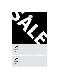 Prijskaartjes Sale zwart met scheurrand PR-0001