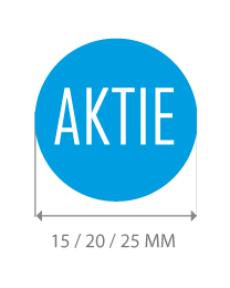 productstickers aktie rond STV-005