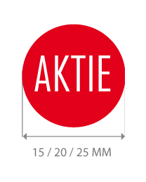 productstickers aktie rond STV-005