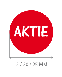 productstickers aktie rond STV-009