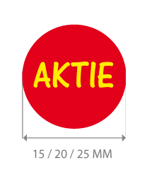 productstickers aktie rond STV-010