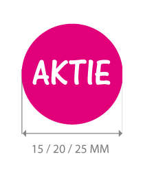 productstickers aktie rond STV-009