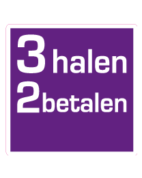 Etalagesticker 3 halen 2 betalen vierkant