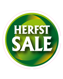 Etalage herfststicker rond