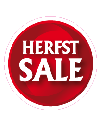 Etalage herfststicker rond