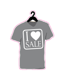 Etalage i love salesticker