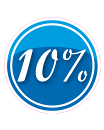 Etalage kortingsticker rond