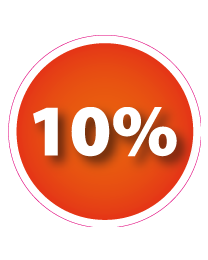 Etalage kortingsticker rond