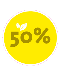 Etalage kortingsticker rond