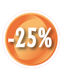 Etalage kortingsticker rond