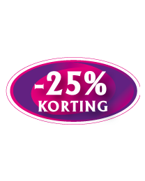 Etalage kortingsticker ovaal