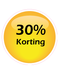 Etalage kortingsticker rond