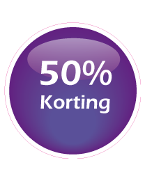 Etalage kortingsticker rond