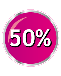 Etalage kortingsticker rond