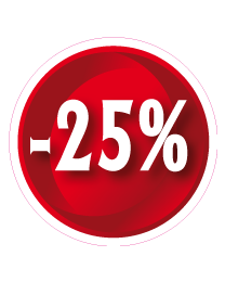 Etalage kortingsticker rond