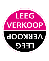 Etalage leegverkoopsticker rond
