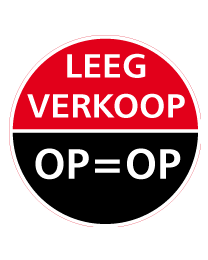 Etalage leegverkoopsticker rond