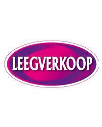 Etalage leegverkoopsticker ovaal