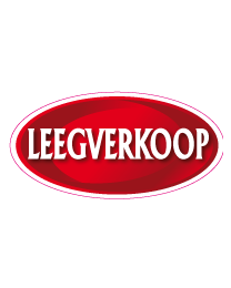 Etalage leegverkoopsticker ovaal
