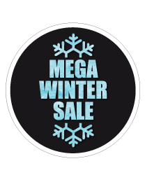 Etalage wintersticker rond