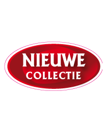Etalage nieuwe collectie sticker ovaal