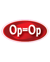 Etalage op=op sticker ovaal