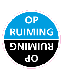 Etalage opruimingsticker rond