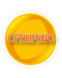 Etalage opruimingsticker rond
