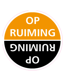 Etalage opruimingsticker rond