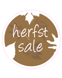 Etalage herfststicker rond