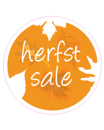 Etalage herfststicker rond