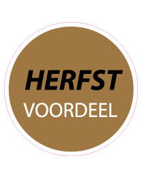 Etalage herfststicker rond