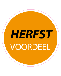 Etalage herfststicker rond