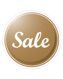 Etalage salesticker rond