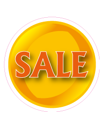 Etalage salesticker rond