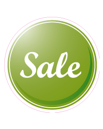 Etalage salesticker rond