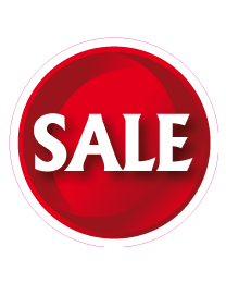 Etalage salesticker rond