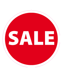 Etalage salesticker rond