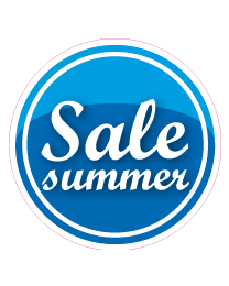 Etalage summersticker rond
