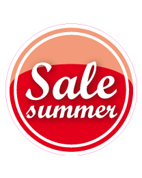 Etalage summersticker rond